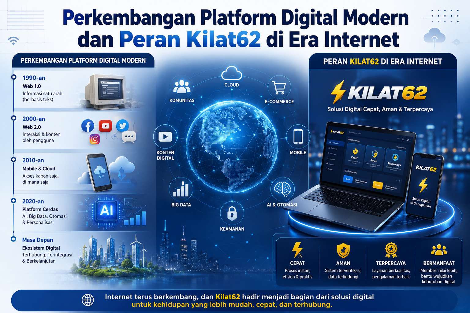 Perkembangan Platform Digital Modern dan Peran Kilat62 di Era Internet